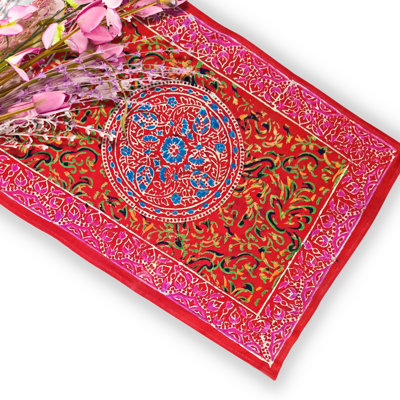 Ensemble de quatre napperons en coton Cosmos