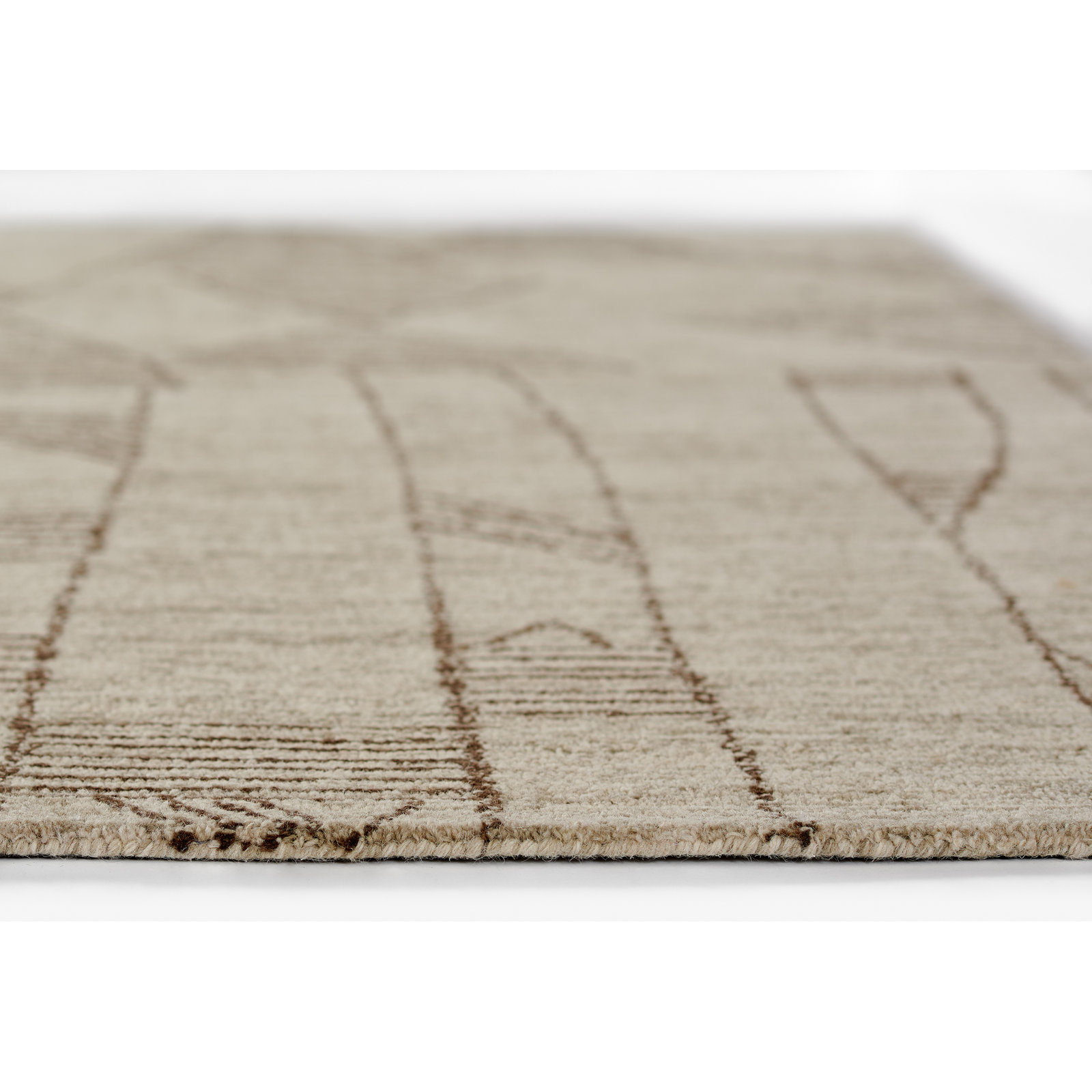 Ann-Sophie Gray Hand-Tufted Abstract Wool Rug, Rectangle 3'6" x 5'6"