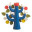 Bougeoir en céramique Folk Art