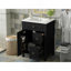 Meuble-lavabo de 24 pouces avec lavabo en céramique, 1 porte à fermeture en douceur, 2 tiroirs à fermeture en douceur et 2 supports de rangement sur la porte-1034000542