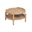 Ensemble de conversation d'extérieur en bois d'acacia Jassel avec corde tissée à la main, coussins et table basse à 2 niveaux-129105541