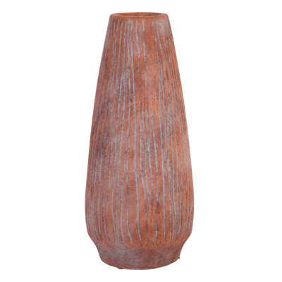 11.75"  Terracotta Finish Vase – Versatile Home & Tabletop Décor