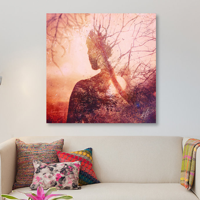 « maps », impression sur toile, H 18 po x l 18 po x P 1,5 po, Toile tendue, Pas de tapis