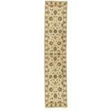 Hand-Knotted High-Quality Ivory and Ivory Runner
