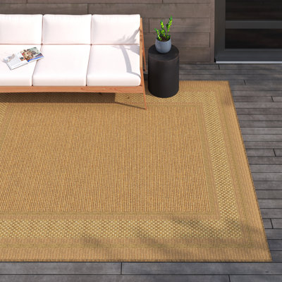 Alysea Power Loom Indoor/Outdoor Performance Brown Rug