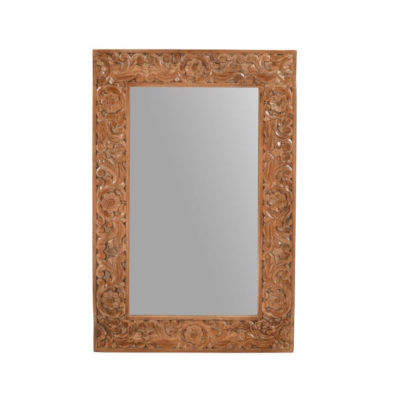 Camaran Solid Wood Rectangle Wall Mirror