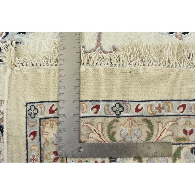 One-of-a-Kind Rectangle 11'11" X 15'5" New Age Wool Area Rug in White/Gray