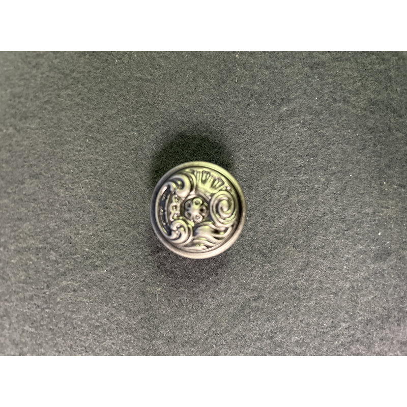 (5 Pack) 1-3/16 inch Louis XV Round Knob Old Iron