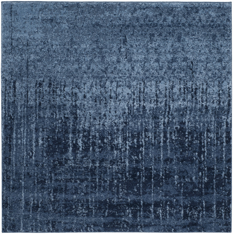 Socorro Retro Performance Ombre Rug, Square 8' 