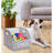 Big Dog Toys Storage Bins Canvas Foldable Fabric Trapezoid With Metal Handles Pet Baskets,Storage Bin Large Toy Box Organizer