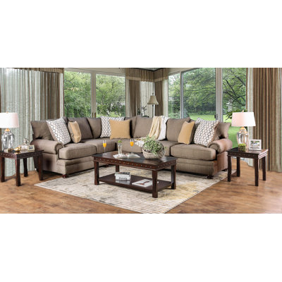 Deshields Upholstered L-Shaped Sectional Symmetrical