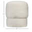 Round Ottoman, Teddy Fleece Fabric Upholstered Foot Stool With Padded Seat