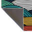 Tapis décoratif multicolore à spirale ondulée-317010876