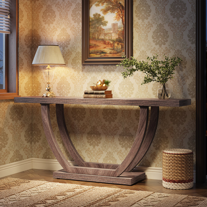 Console d'entrée de 62,99 po Rahmel, Brun