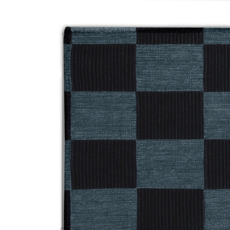 Tapis d'intérieur et d'extérieur à carreaux gris, Rectangulaire 2 pi x 3 pi