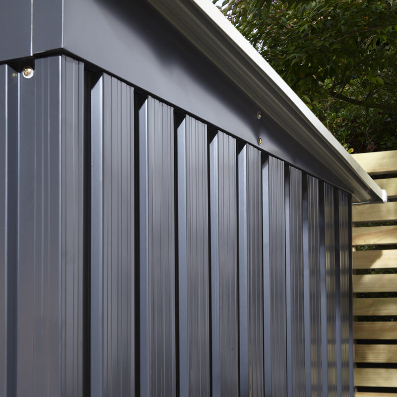 Trentvale 6X4 Metal Pent Shed, Dark Grey