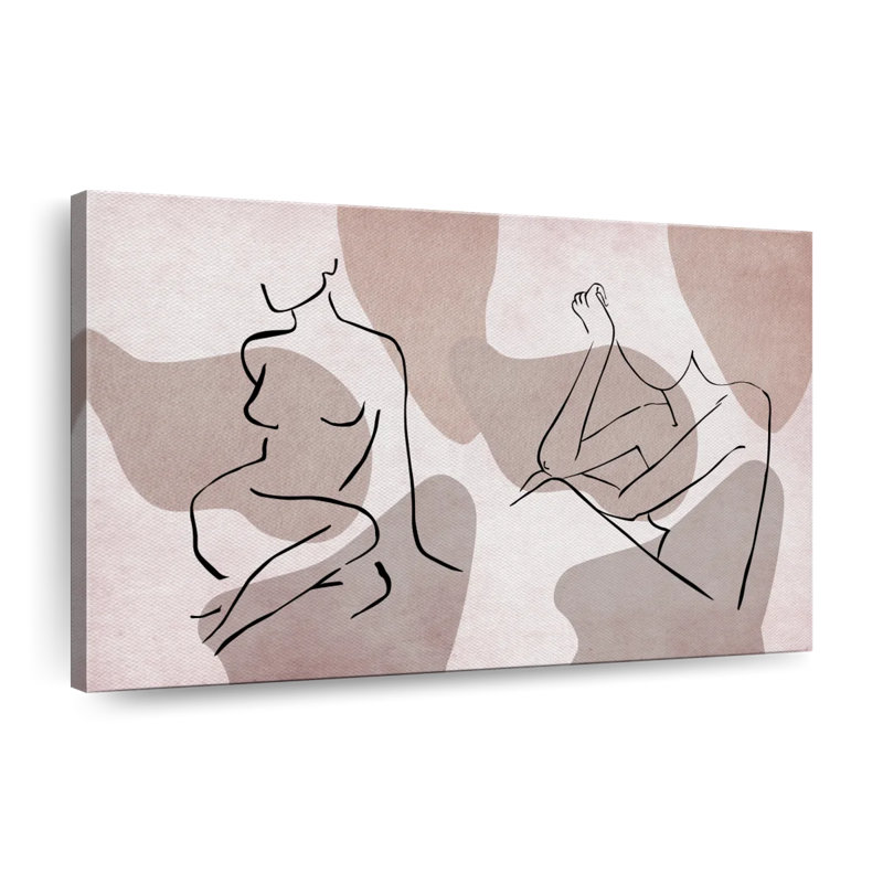 Silhouette de femme sur toile, H 8 po x l 12 po x P 1 po