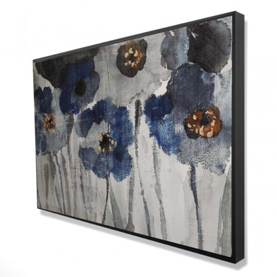 «Blue Blurry Flowers» sur toile