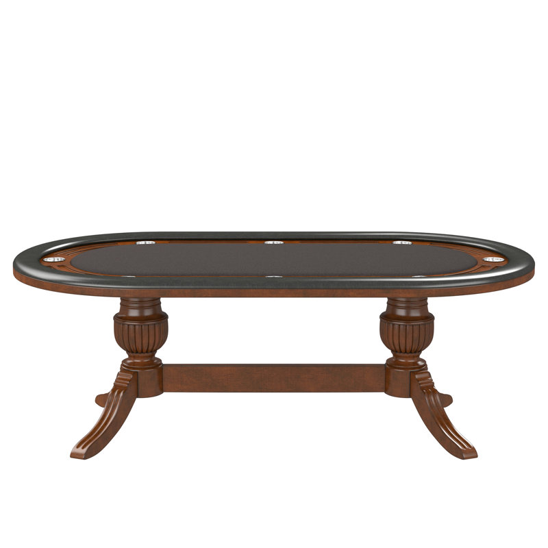 Gatson Darby Home Co 88'' 8 - Player Pine Foldable Poker Table, Brown Cherry