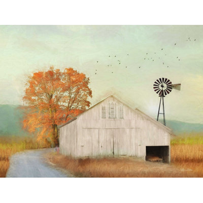 «Fall Barn in Muir», reproduction sur toile tendue