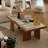 Simple log style solid wood coffee table-110602405