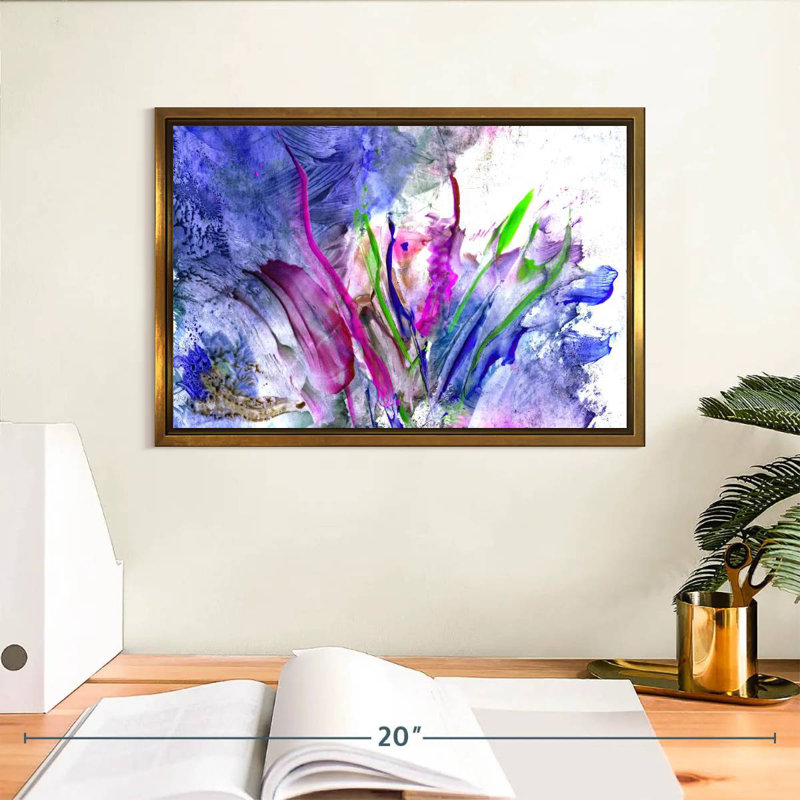 Fleur Syd, Cadre flottant doré, 13 po x 9 po