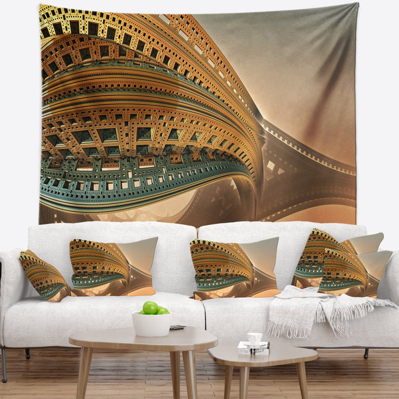Tapisserie de la structure 3d en polyester avec accessoires suspendus inclus, H 50 po x l 60 po
