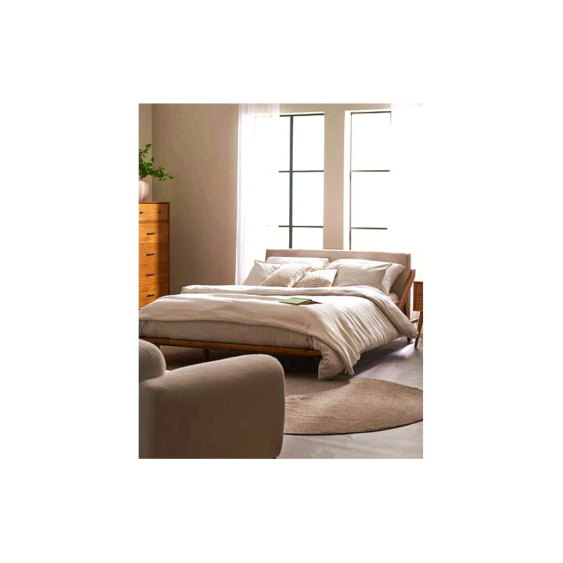 Lit plateforme tapissier Breonca (Grand lit)