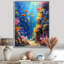 «Blue Orange Coral Marine Life II», impression d'art mural corail-471096580-471096581