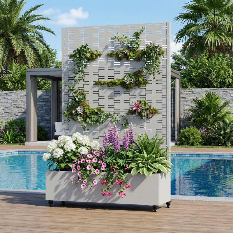 Lit de jardin surélevé rectangulaire, H 73 po x l 47 po x P 16 po, Blanc