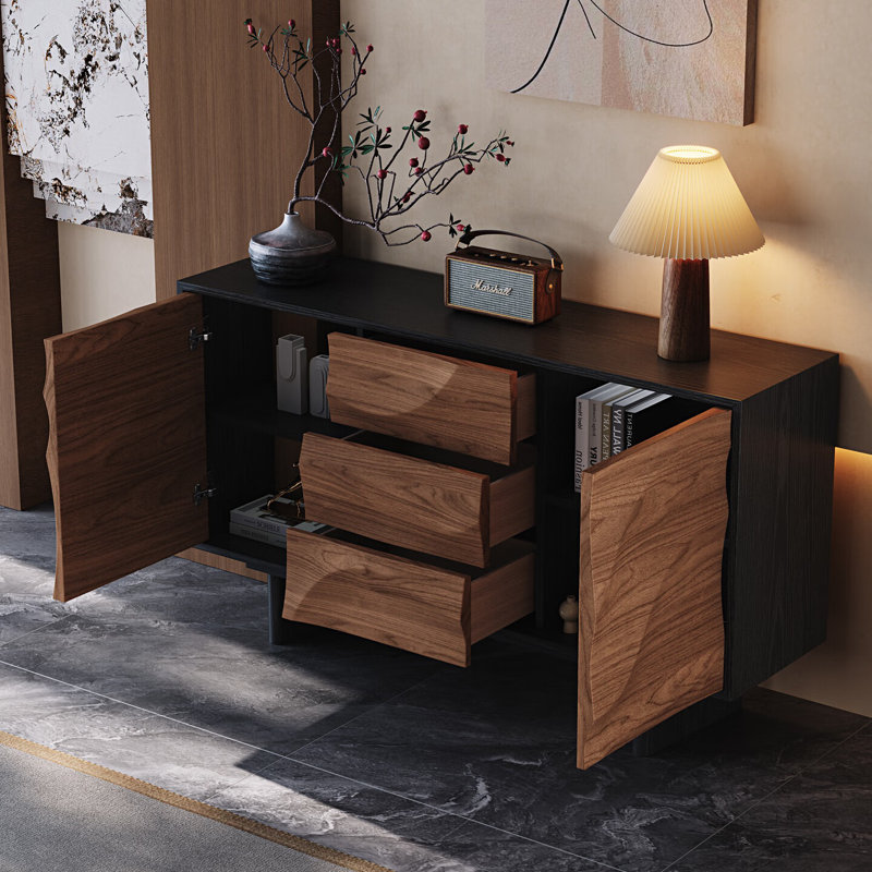 Buffet Retro Wavy, H 33,46 po x l 47,24 po x P 15,75 po