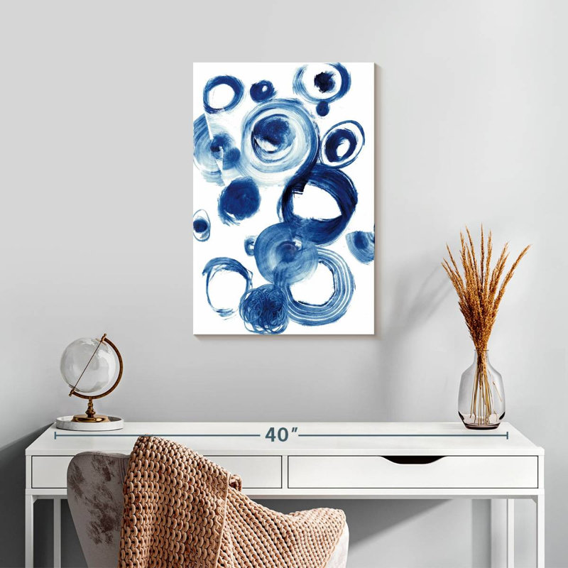 Avery Blue Circle Study IV, 24" H x 16" W
