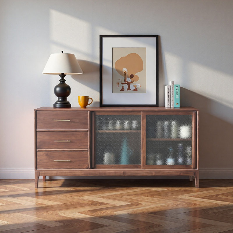 Buffet simple de style moderne et luxueux, H 33,4 po x l 63 po x P 15,7 po
