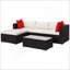 Ensemble de conversation moderne, ensemble de mobilier de patio 5 pièces, ensemble de canapé modulaire d'extérieur