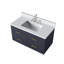 Ensemble de meuble-lavabo simple avec plateau en marbre de culture et robinet-2126803452