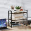 Organisateur de bureau, étagères de bureau à 2 niveaux, support de rangement en bois et tablette autoportante pour bureau, dortoir, maison