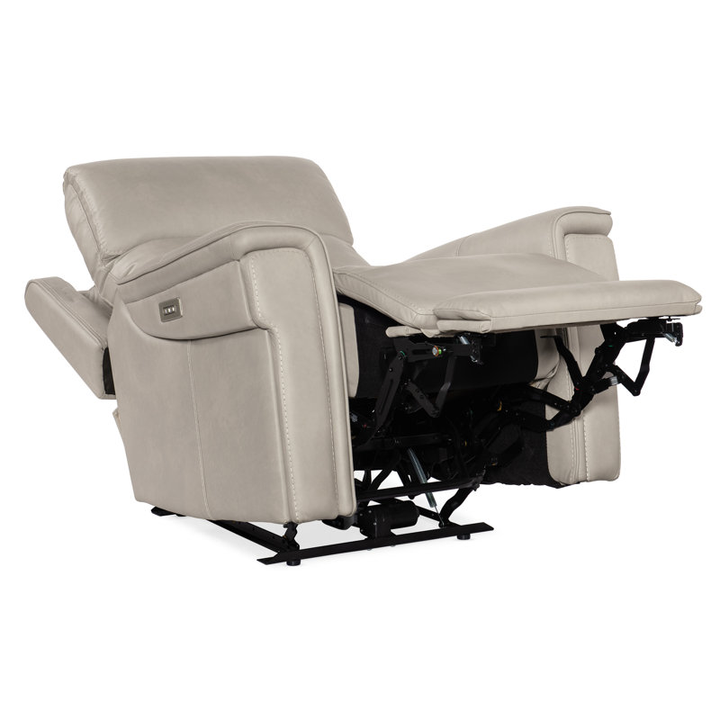 MS Recliner, Beige Genuine Leather