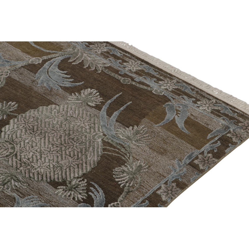 Handmade Silk and Wool Area Rug