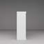 Bibliothèque blanche de 47,2 po de largeur avec portes en verre trempé et tablettes fixes - Armoire de rangement moderne