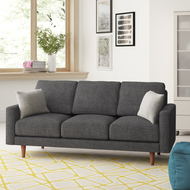 Canapé à accoudoirs carrés Craigmont, Gris, H 33,1 po x l 71,7 po x P 31,7 po