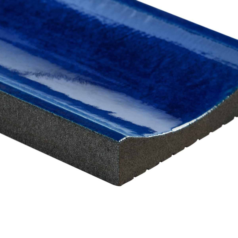 Lava Art Fluted Adriatic Blue 6x36 3D Glossy Lava Stone Tile, Adriatic Blue