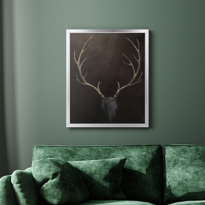 Toile de qualité supérieure Buck - prête à être accrochée, Argent, H 20 po x l 16 po