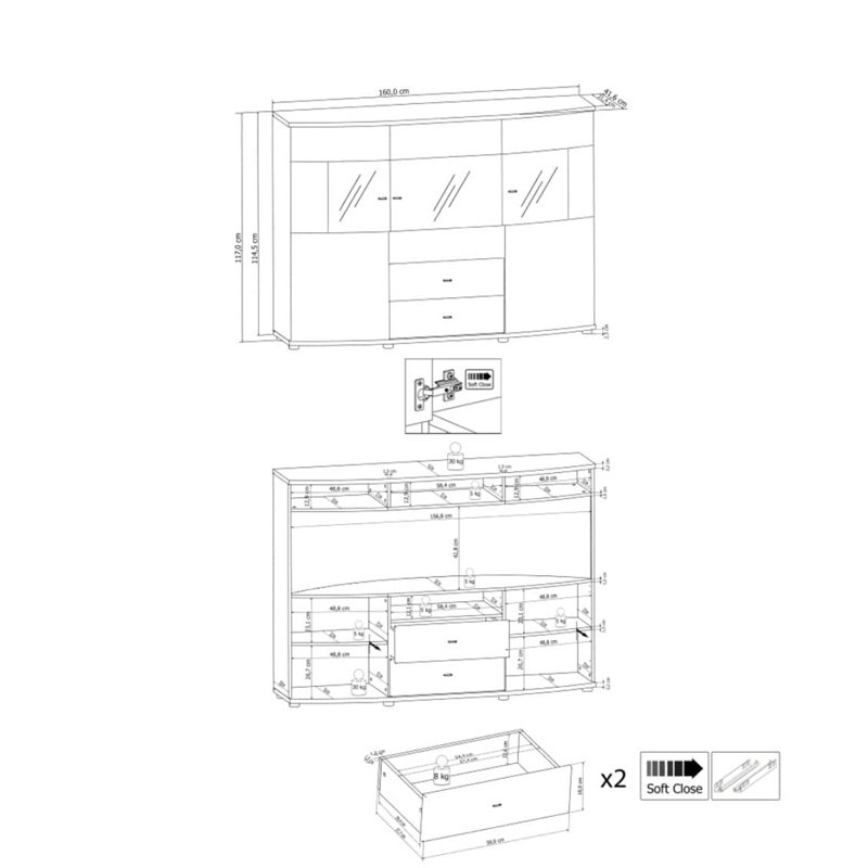 Carrol Display Cabinet