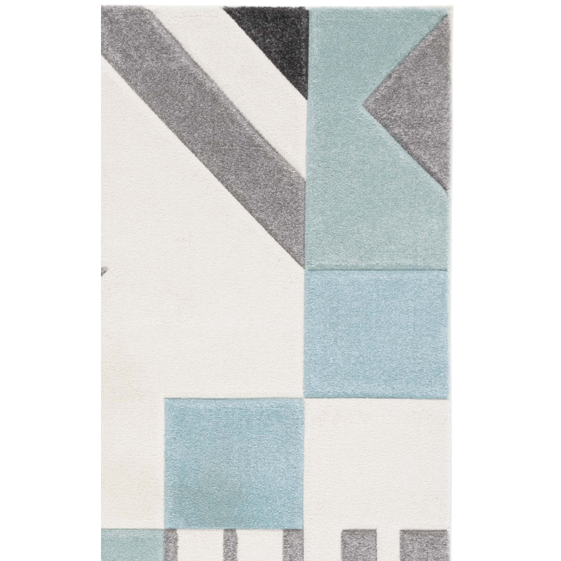 Tapis à motif géométrique Jeromie Performance, Tapis de couloir 2 pi 3 po x 8 pi