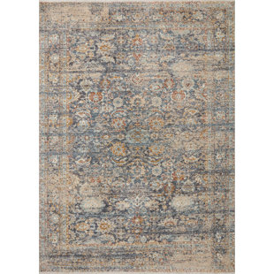 Tapis bleu marine / multicolore Angela Rose x Loloi Blake