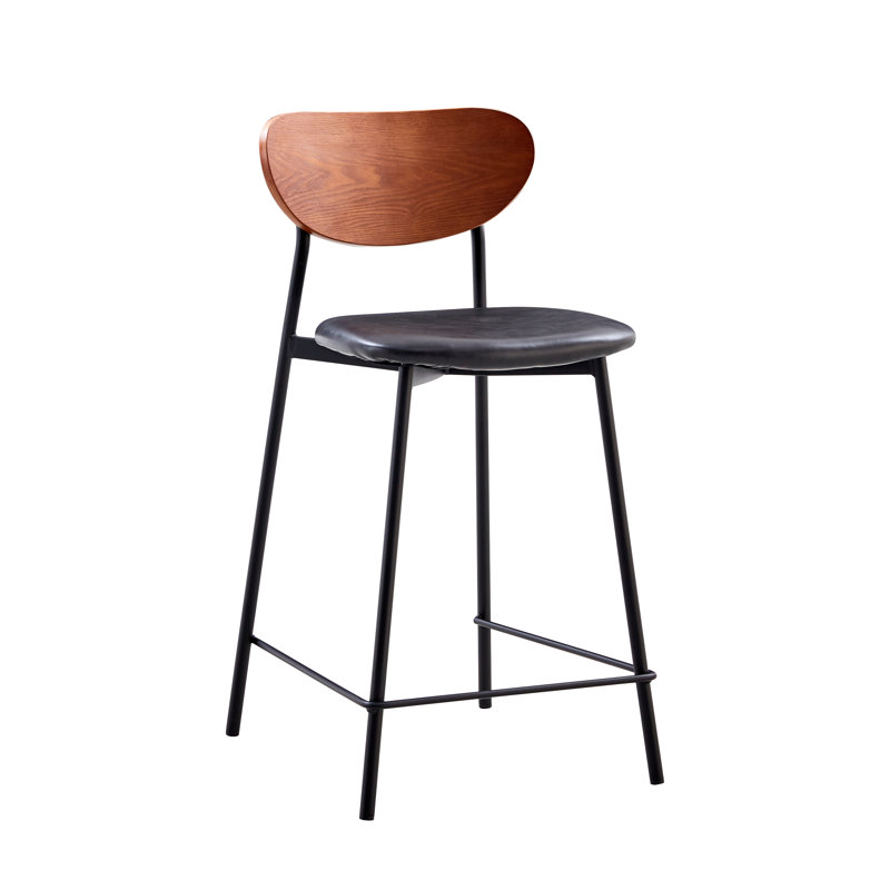 Tabouret de comptoir 26 po Merjem, Noir