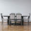 Ensemble de salle à manger extensible 7 pièces, table extensible rectangulaire, bois, placage de grain de bois, maison de campagne moderne, salle à manger-47588726