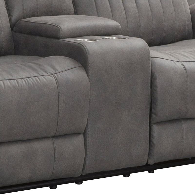 Andrew-James Upholstered 77'' Power Reclining Loveseat