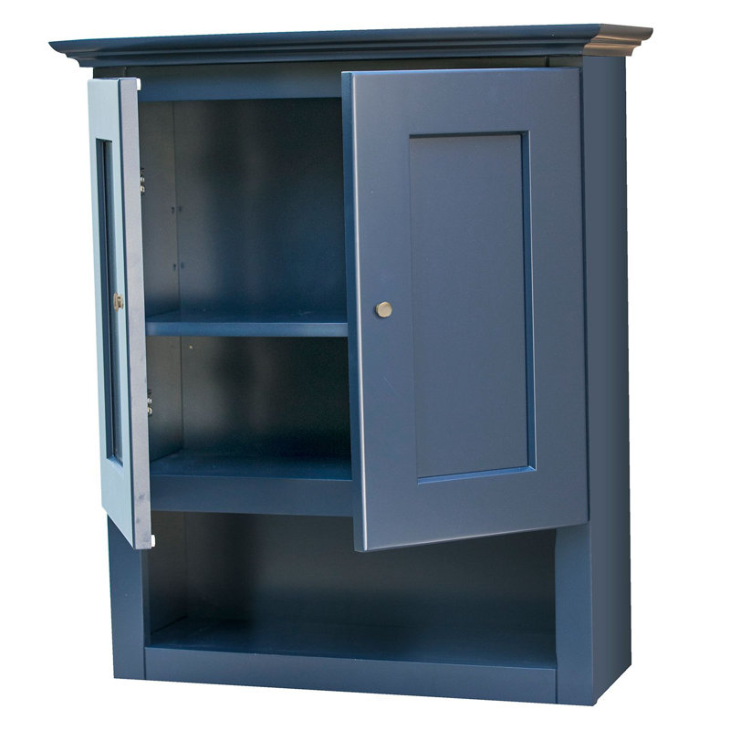 Hallatrow Sapphire blue over the toilet wall cabinet