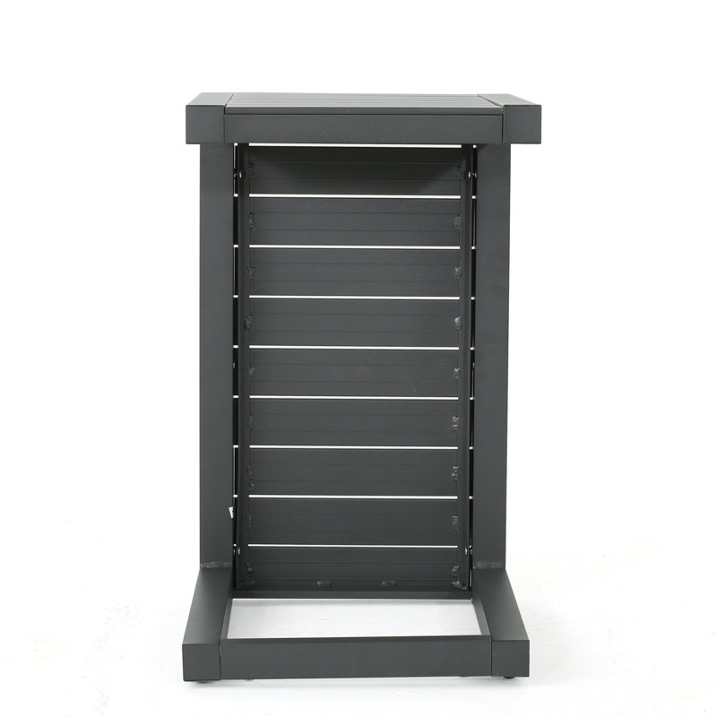 Table de patio grise - aluminium, eau extérieure et design attrayant